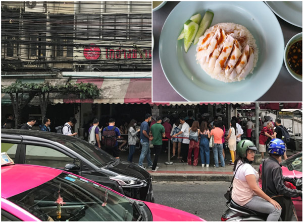 Ba tiệm ăn khách phải kiên nhẫn đợi ở Bangkok