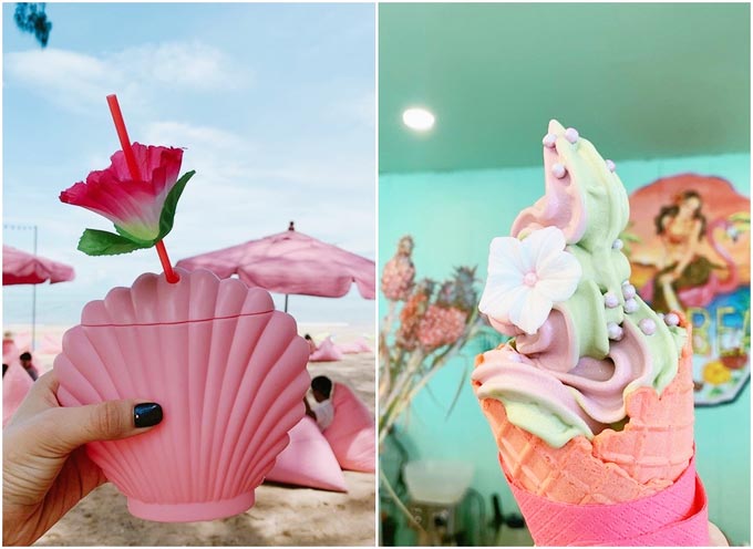 Quán bar màu hồng sát bờ biển Pattaya làm say lòng phái nữ