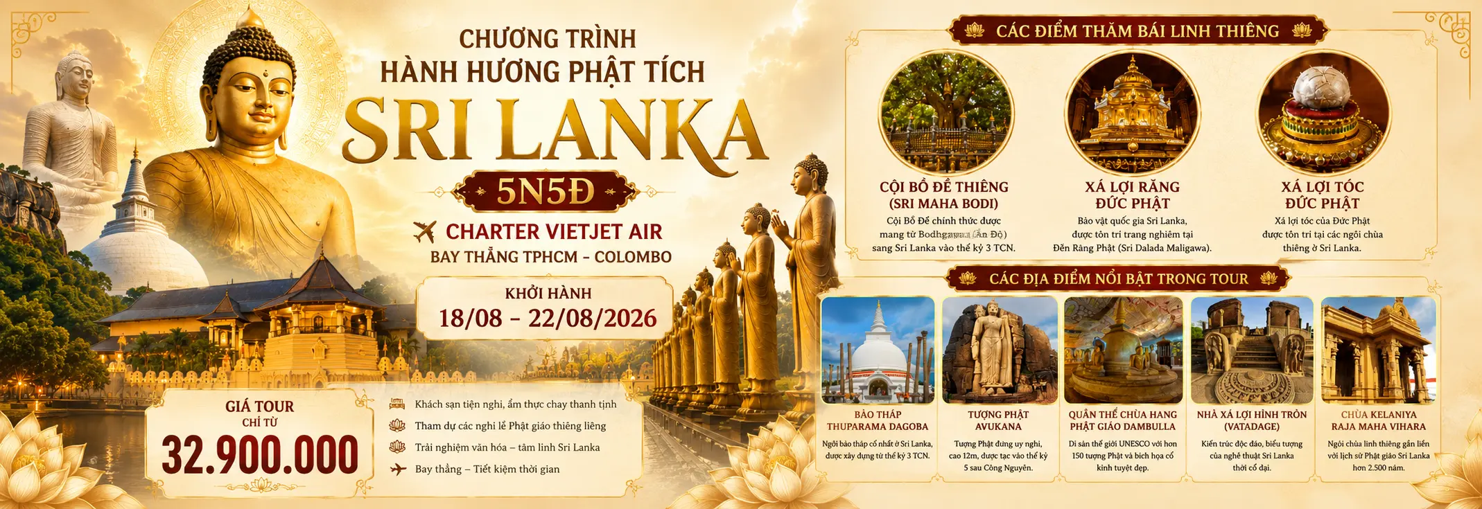 TOUR HÀNH HƯƠNG SRI LANKA