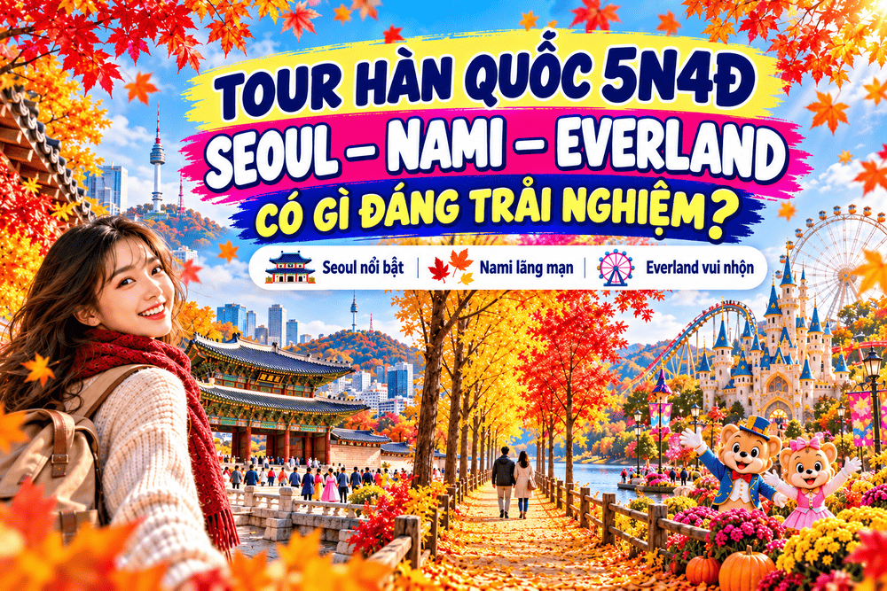 TOUR HÀN QUỐC 5N4Đ SEOUL – NAMI – EVERLAND CÓ GÌ ĐÁNG TRẢI NGHIỆM?