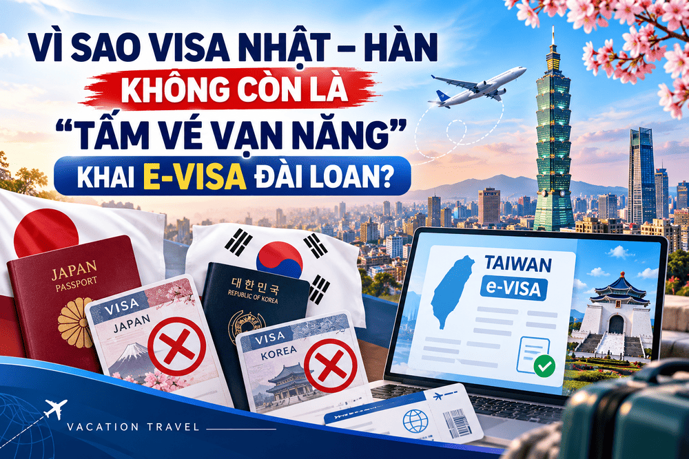 VÌ SAO VISA NHẬT – HÀN KHÔNG CÒN LÀ “TẤM VÉ VẠN NĂNG” KHAI E-VISA ĐÀI LOAN?