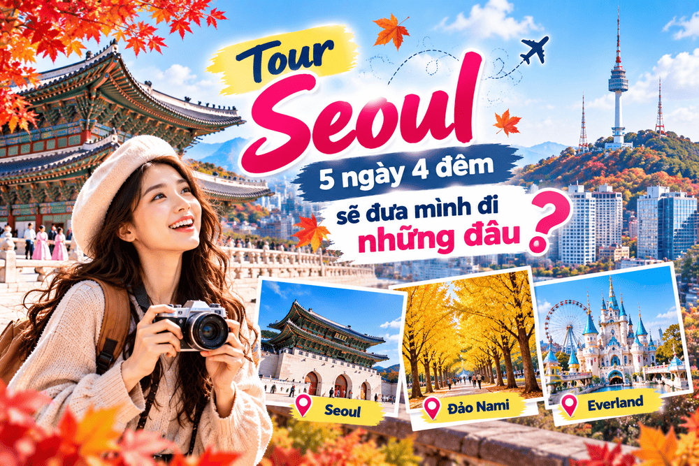 Tour Seoul 5 ngày 4 đêm đi những đâu? Khám phá Seoul – Nami – Everland