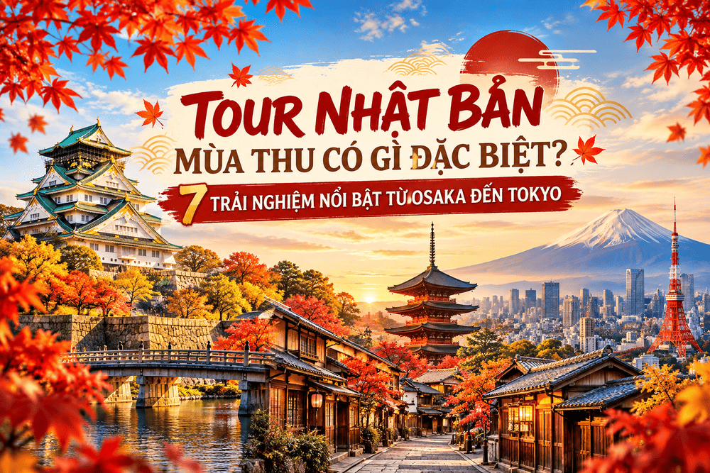 TOUR NHẬT BẢN MÙA THU CÓ GÌ ĐẶC BIỆT? 7 TRẢI NGHIỆM NỔI BẬT TỪ OSAKA ĐẾN TOKYO