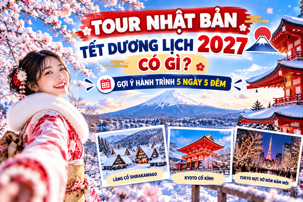 TOUR NHẬT BẢN TẾT DƯƠNG LỊCH 2027 CÓ GÌ? GỢI Ý HÀNH TRÌNH 5 NGÀY 5 ĐÊM