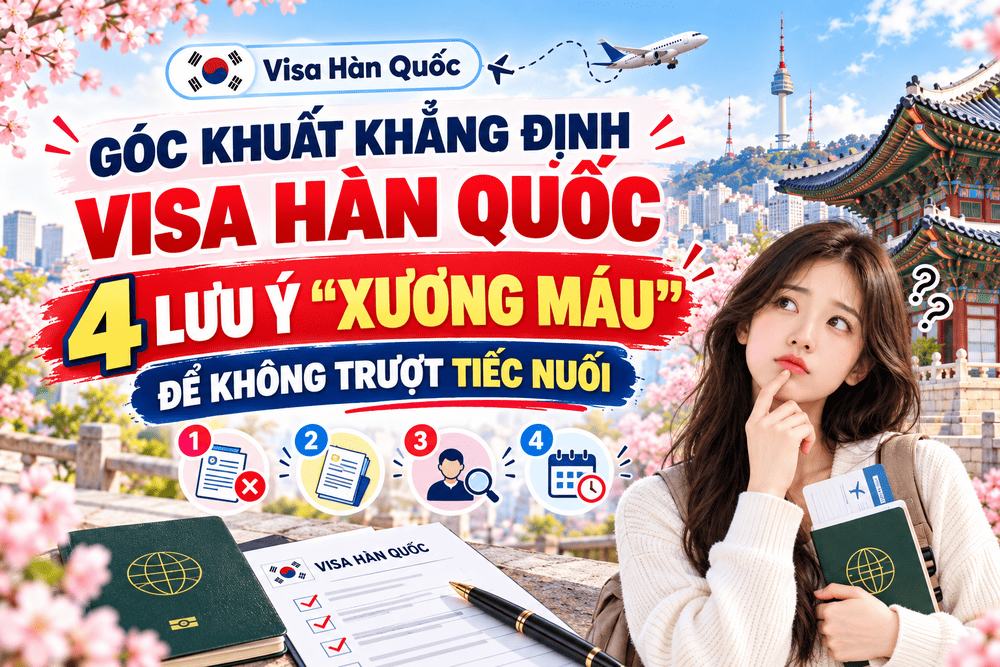 GÓC KHUẤT KHẲNG ĐỊNH VISA HÀN QUỐC - 4 LƯU Ý “XƯƠNG MÁU” ĐỂ KHÔNG TRƯỢT TIẾC NUỐI