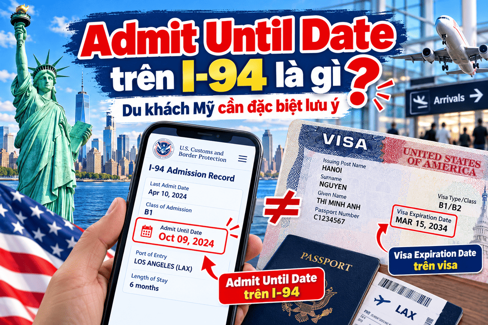 Admit Until Date trên I-94 là gì? Du khách Mỹ cần đặc biệt lưu ý