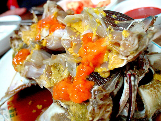 Cua sống ngâm tương của người Hàn Quốc