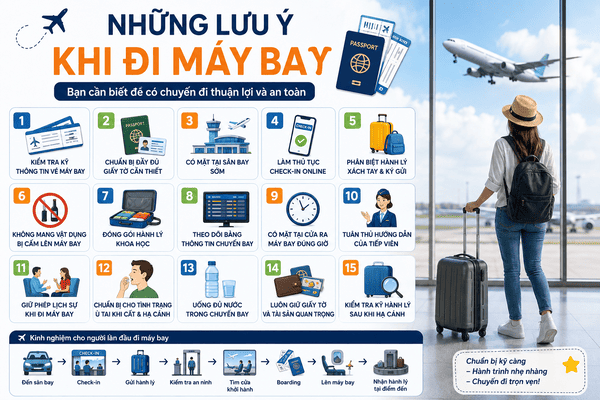 Những lưu ý khi đi máy bay bạn cần biết | Kinh nghiệm từ A-Z