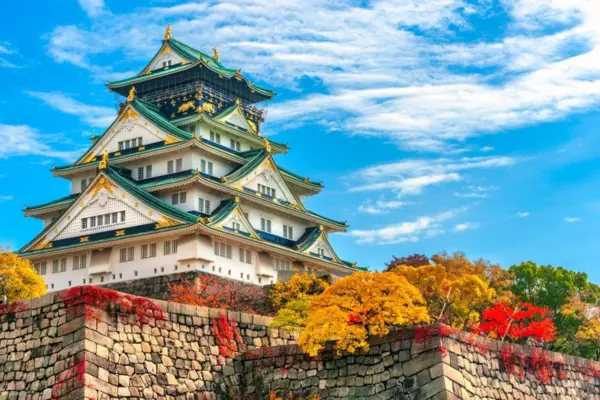 Lâu đài Osaka mùa thu, du lịch Nhật Bản mùa thu