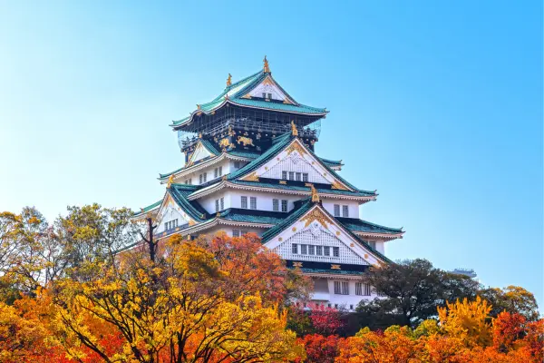 Lâu đài Osaka mùa thu