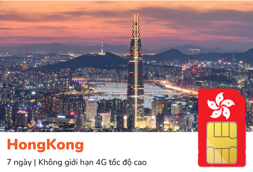 Sim du lịch HongKong 4g/5G